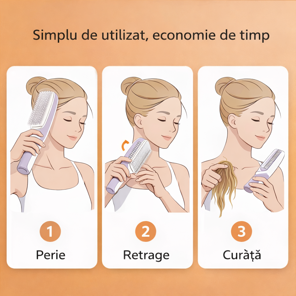 Perie de Păr Auto-Curățătoare