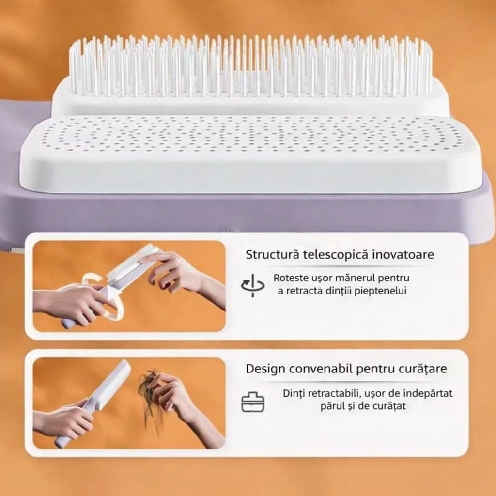 Perie de Păr Auto-Curățătoare